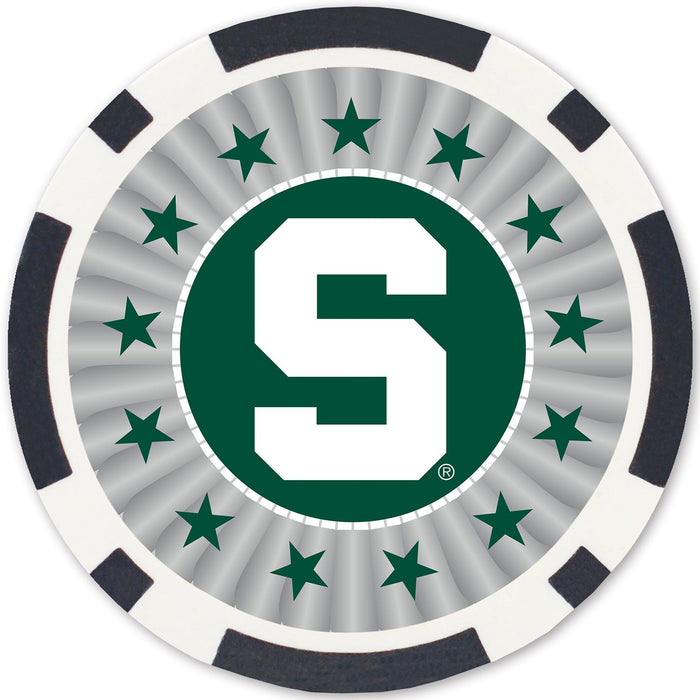 Michigan State Spartans 100 Piece Poker Chips - Just $29.99! Shop now at Retro Gaming of Denver