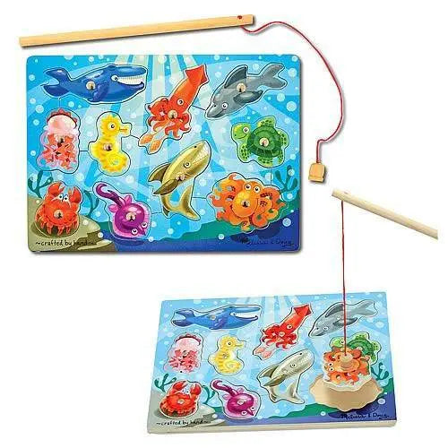 Melissa & Doug - Magnetic Wooden Fishing Game and Puzzle - for just $11.32! 