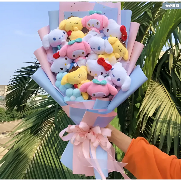 Plush Bouquet - My Melody, Kuromi, Cinnamoroll, KT Cat - for just $60.95! 