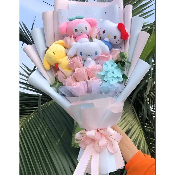 Plush Bouquet - My Melody, Kuromi, Cinnamoroll, KT Cat - for just $60.95! 
