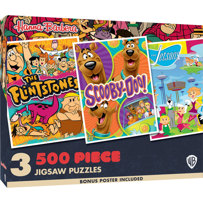 Hanna-Barbera - 500 Piece Jigsaw Puzzles 3 Pack - Just $24.99! Shop now at Retro Gaming of Denver