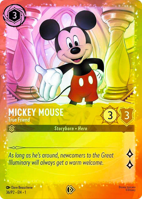 Disney Lorcana - Mickey Mouse - True Friend (Puzzle Promo) #36 - Holofoil - for just $21.99! 
