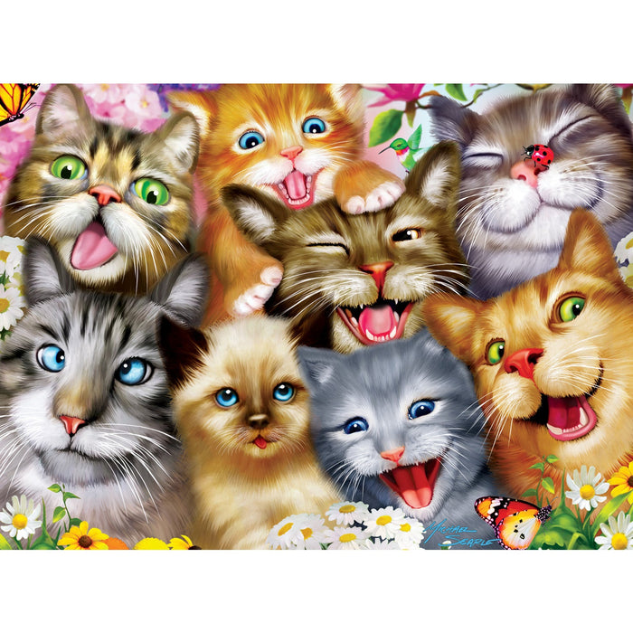 Selfies - Pretty Kitties 200 Piece Jigsaw Puzzle - Just $12.99! Shop now at Retro Gaming of Denver