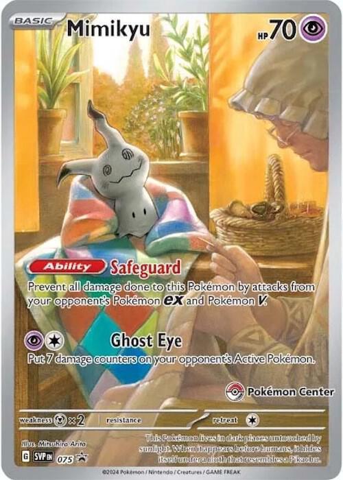 Mimikyu (SVP075) - 075 (Pokemon Center Exclusive) [Scarlet & Violet: Black Star Promos] - for just $31.30! 