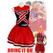Takerlama RCH Printed Cheerleader Uniform Bring it On Cosplay Women's Fancy Dress Tank Top Mini Skirt Halloween Costume Clothes - for just $61.95! 