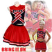 Takerlama RCH Printed Cheerleader Uniform Bring it On Cosplay Women's Fancy Dress Tank Top Mini Skirt Halloween Costume Clothes - for just $61.95! 