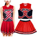 Takerlama RCH Printed Cheerleader Uniform Bring it On Cosplay Women's Fancy Dress Tank Top Mini Skirt Halloween Costume Clothes - for just $61.95! 