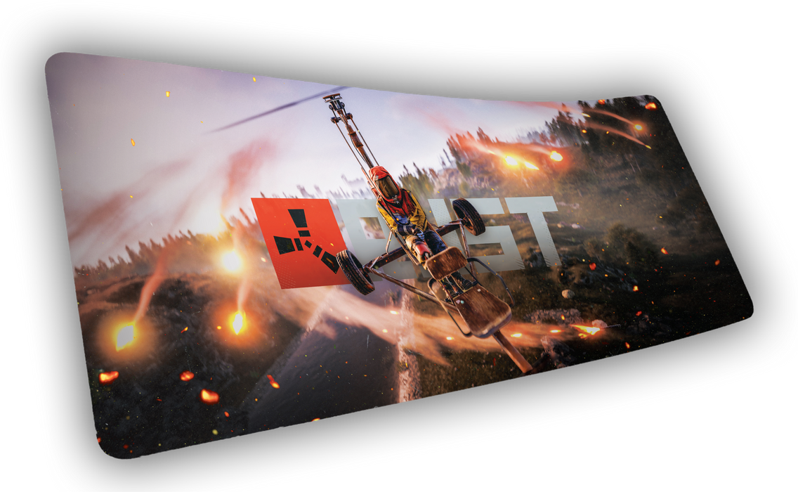 "Minicopter Joyride" — Rust Deskmat - for just $49.95! 