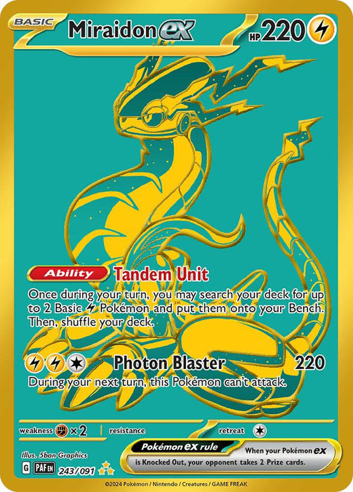 Miraidon ex (243/091) [Scarlet & Violet: Paldean Fates] - for just $5.95! 