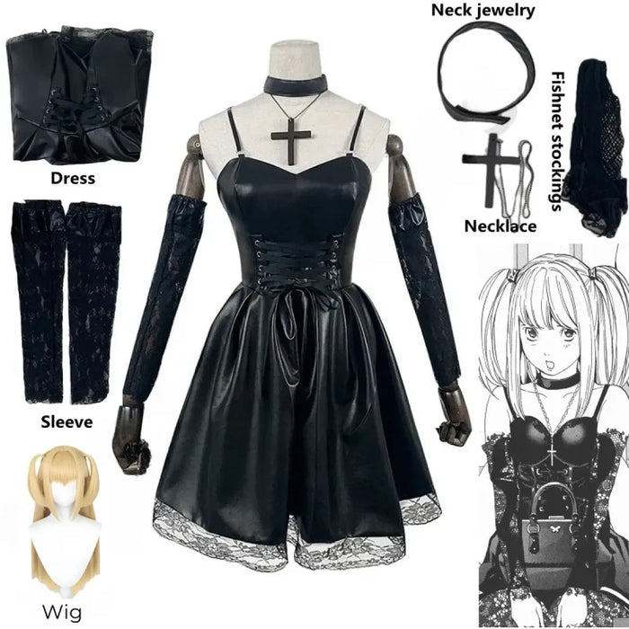 Misa Amane Gothic Cosplay Costume – Dress with Lace & Accessories - for just $50.95! 