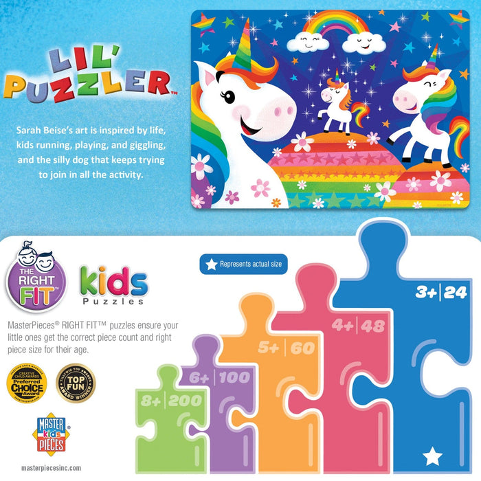 Lil Puzzler - Rainbow Unicorns 24 Piece Jigsaw Puzzle - for just $12.99! 