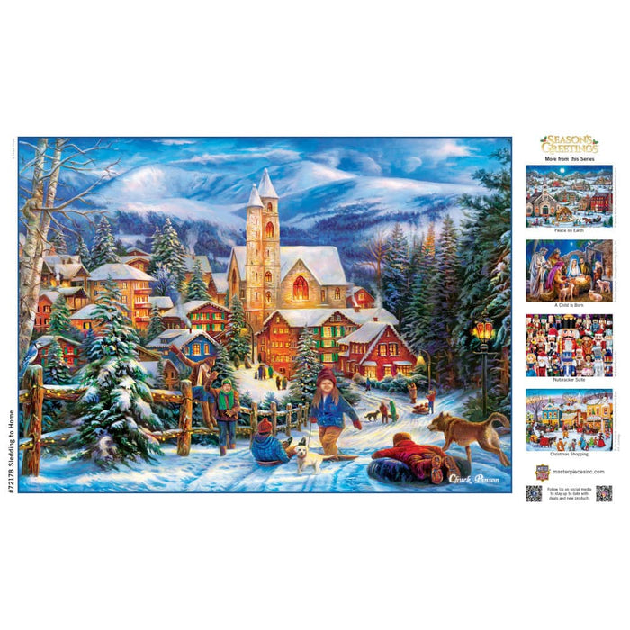 Season's Greetings - Sledding Home 1000 Piece Jigsaw Puzzle - for just $16.99! 