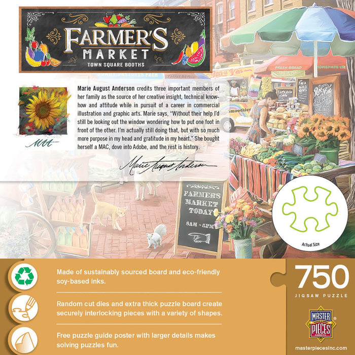 Farmer's Market - Town Square Booths 750 Piece Jigsaw Puzzle - Just $14.99! Shop now at Retro Gaming of Denver