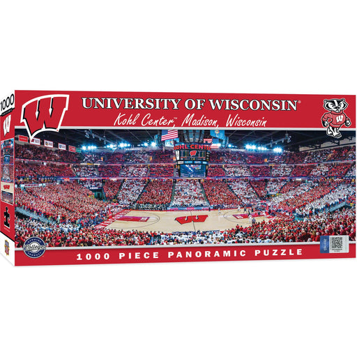 Wisconsin Badgers - 1000 Piece Panoramic Jigsaw Puzzle - Basketball - Premium 1000 Piece - Just $19.99! Shop now at Retro Gaming of Denver