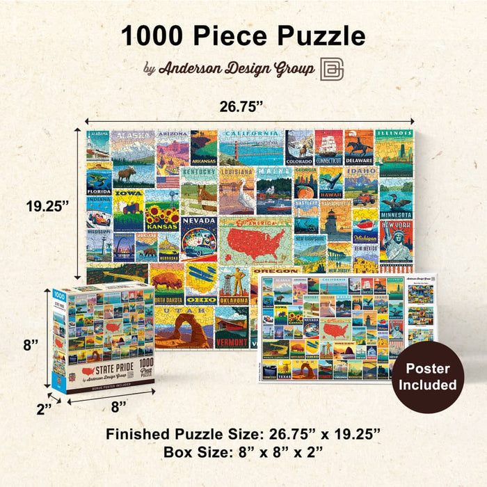 Vintage Posters - State Pride 1000 Piece Jigsaw Puzzle - for just $16.99! 