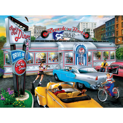 Drive-Ins, Diners & Dives - Rock & Rolla Diner 550 Piece Jigsaw Puzzle - Just $14.99! Shop now at Retro Gaming of Denver