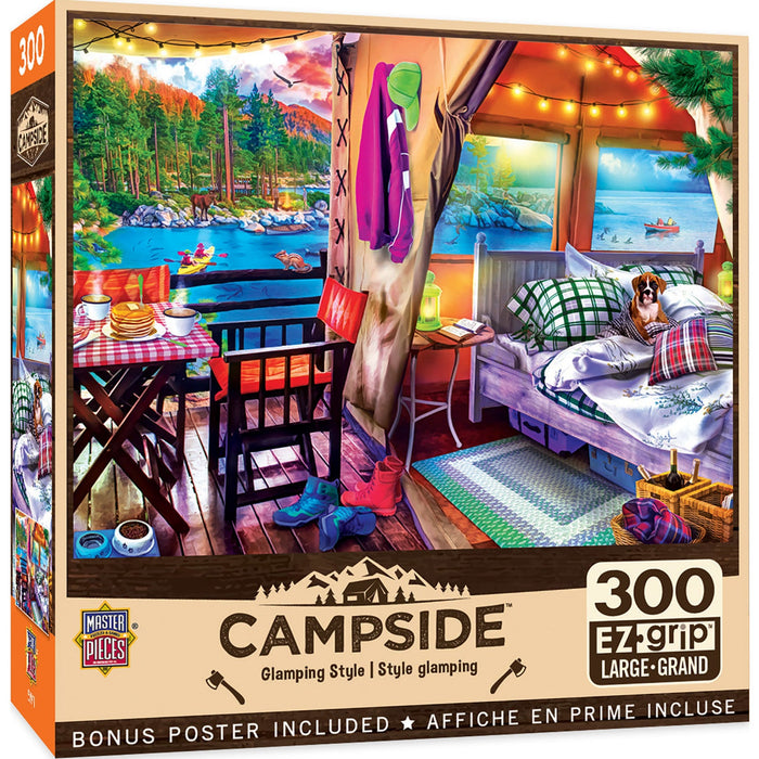 Campside - Glamping Style 300 Piece EZ Grip Jigsaw Puzzle - Just $14.99! Shop now at Retro Gaming of Denver