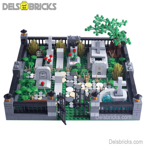 Halloween Cemetary Playset Lego Minifigures Horror Custom Toys - Just $49.99! Shop now at Retro Gaming of Denver