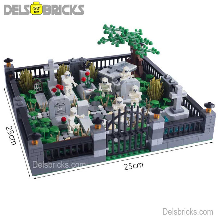 Halloween Cemetary Playset Lego Minifigures Horror Custom Toys - Just $49.99! Shop now at Retro Gaming of Denver