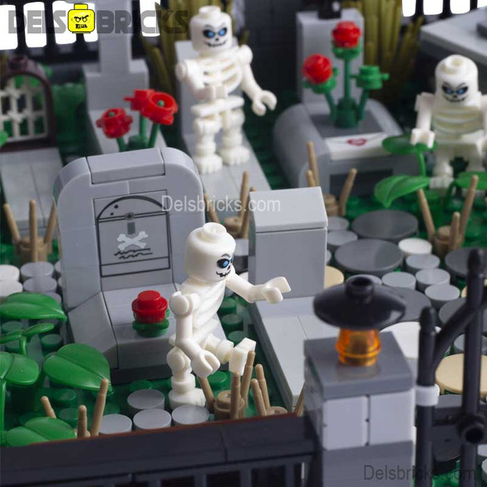 Halloween Cemetary Playset Lego Minifigures Horror Custom Toys - Just $49.99! Shop now at Retro Gaming of Denver