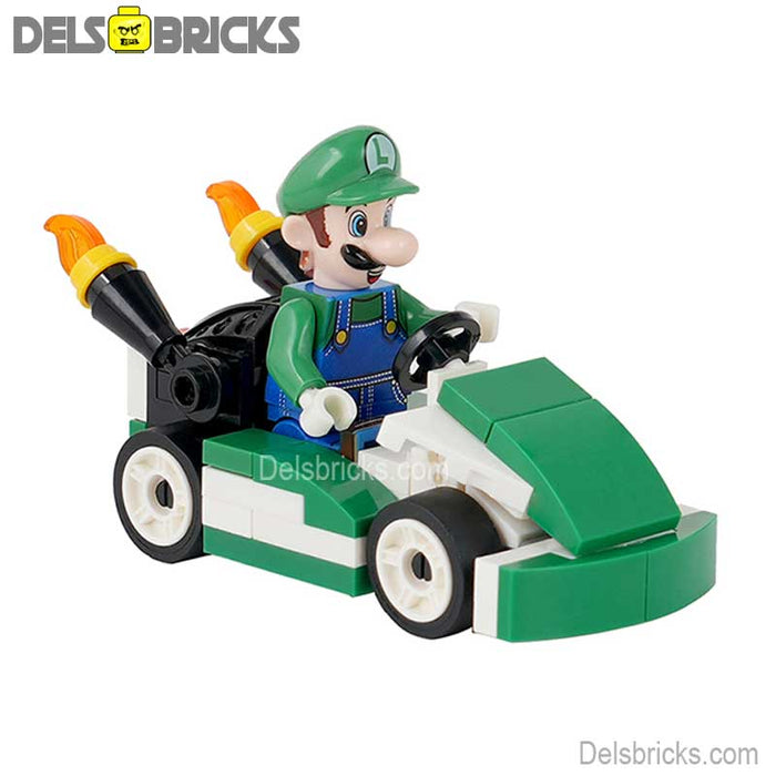 Luigi Kart Super Mario Brothers Lego Minifigures Custom Toys - Just $11.99! Shop now at Retro Gaming of Denver