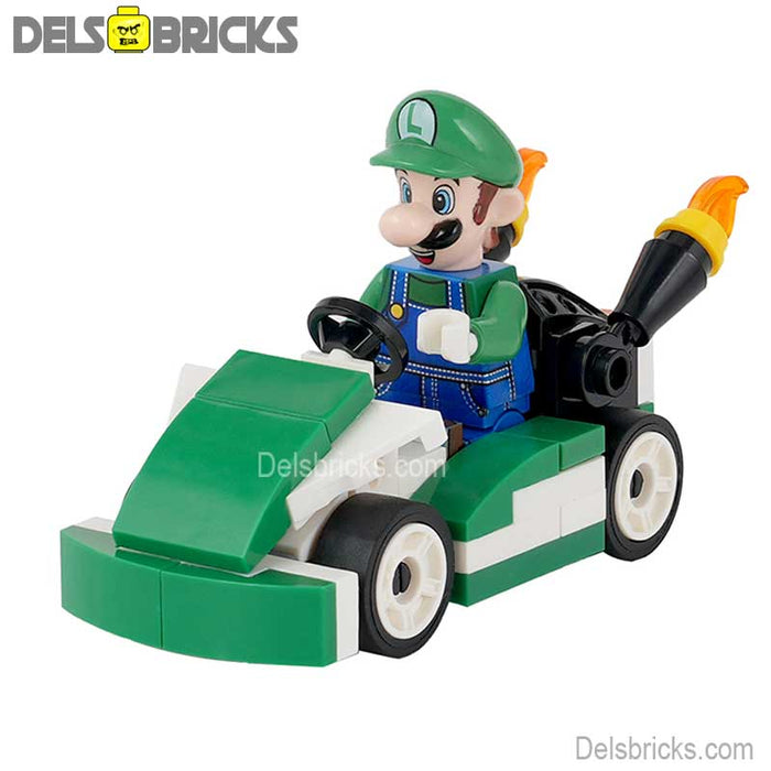 Luigi Kart Super Mario Brothers Lego Minifigures Custom Toys - Just $11.99! Shop now at Retro Gaming of Denver