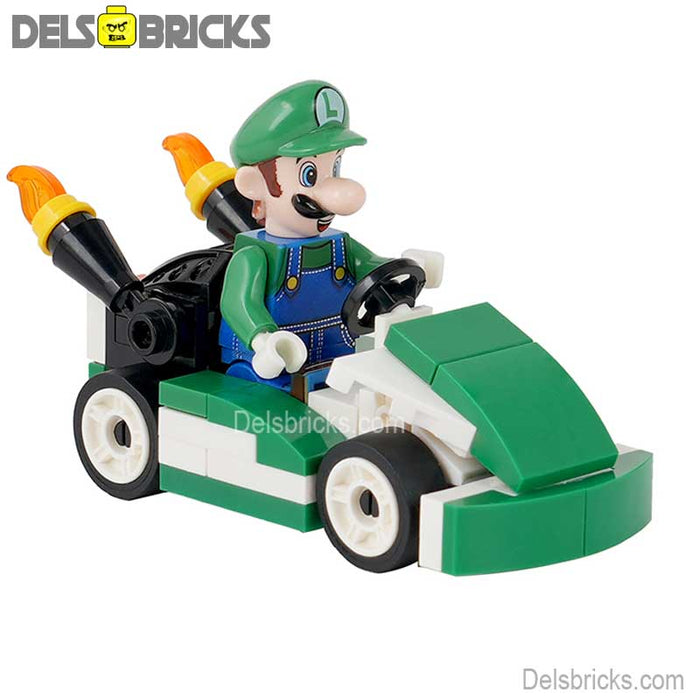 Luigi Kart Super Mario Brothers Lego Minifigures Custom Toys - Just $11.99! Shop now at Retro Gaming of Denver