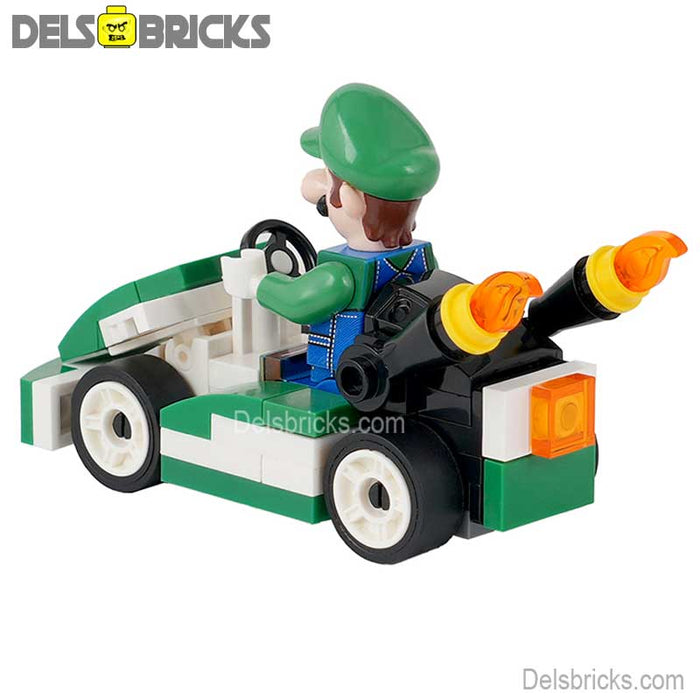 Luigi Kart Super Mario Brothers Lego Minifigures Custom Toys - Just $11.99! Shop now at Retro Gaming of Denver