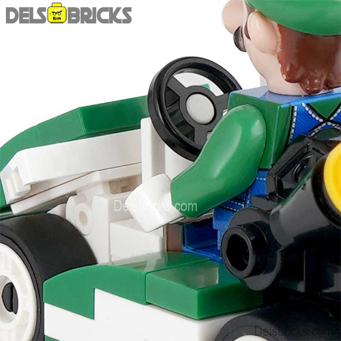 Luigi Kart Super Mario Brothers Lego Minifigures Custom Toys - Just $11.99! Shop now at Retro Gaming of Denver