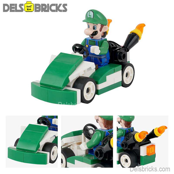 Luigi Kart Super Mario Brothers Lego Minifigures Custom Toys - Just $11.99! Shop now at Retro Gaming of Denver