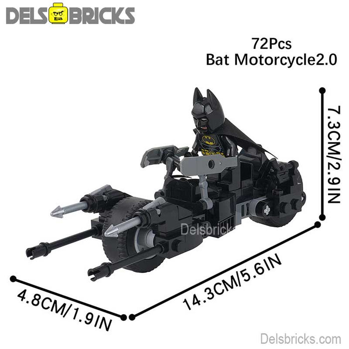 Batman & Motorcycle Batcycle Lego Minifigures Custom Toys - Just $22.99! Shop now at Retro Gaming of Denver