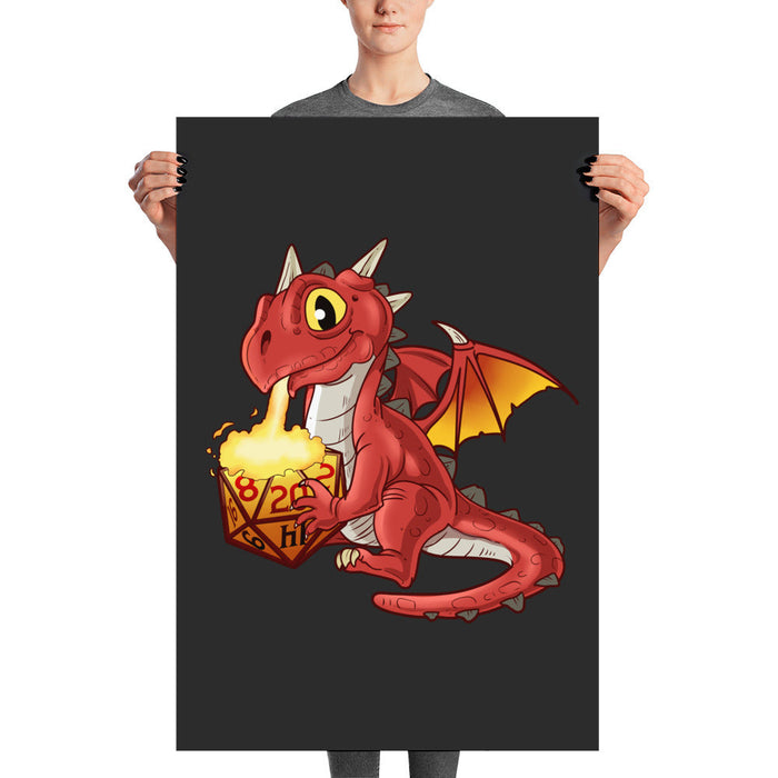 DND Wall Art - Baby Dragon Fire - DND - Gift For Dnd - D20 Gift Picture- Game Master - Adventure - RPG Poster - Geek Gift - Just $16! Shop now at Retro Gaming of Denver