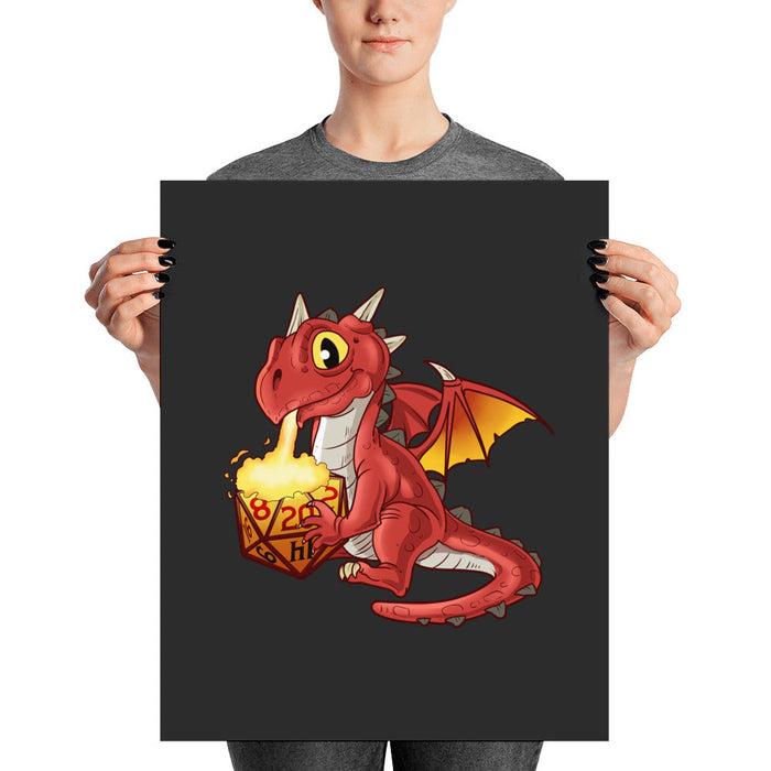 DND Wall Art - Baby Dragon Fire - DND - Gift For Dnd - D20 Gift Picture- Game Master - Adventure - RPG Poster - Geek Gift - Just $16! Shop now at Retro Gaming of Denver