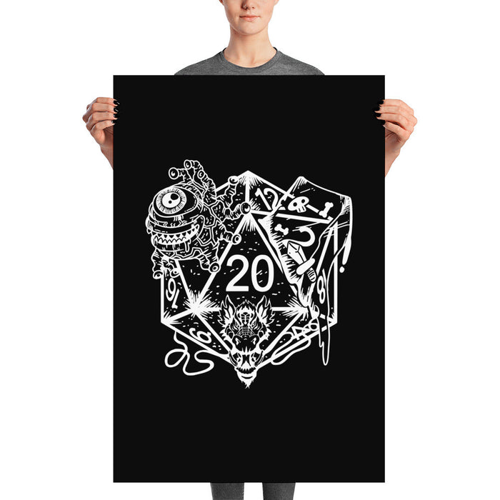 DND Wall Art - Dice Monster - DND - Gift For Dnd - D20 Gift Picture- Game Master - Adventure - RPG Poster - Geek Gift - Just $16! Shop now at Retro Gaming of Denver