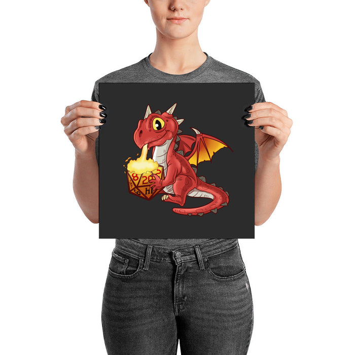 DND Wall Art - Baby Dragon Fire - DND - Gift For Dnd - D20 Gift Picture- Game Master - Adventure - RPG Poster - Geek Gift - Just $16! Shop now at Retro Gaming of Denver