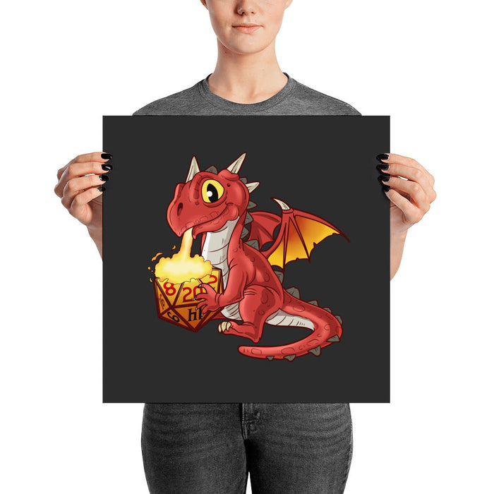 DND Wall Art - Baby Dragon Fire - DND - Gift For Dnd - D20 Gift Picture- Game Master - Adventure - RPG Poster - Geek Gift - Just $16! Shop now at Retro Gaming of Denver