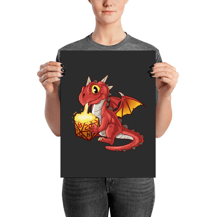 DND Wall Art - Baby Dragon Fire - DND - Gift For Dnd - D20 Gift Picture- Game Master - Adventure - RPG Poster - Geek Gift - Just $16! Shop now at Retro Gaming of Denver