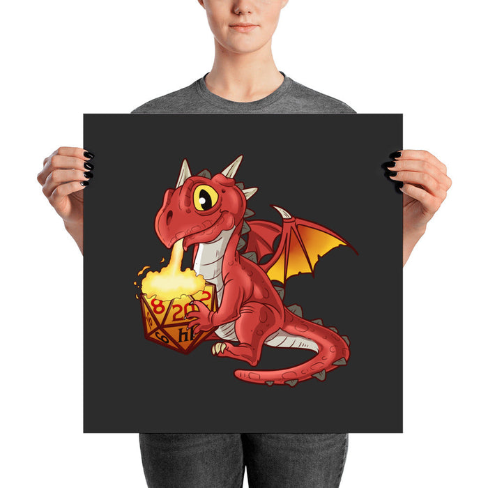 DND Wall Art - Baby Dragon Fire - DND - Gift For Dnd - D20 Gift Picture- Game Master - Adventure - RPG Poster - Geek Gift - Just $16! Shop now at Retro Gaming of Denver