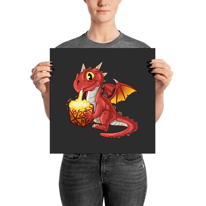 DND Wall Art - Baby Dragon Fire - DND - Gift For Dnd - D20 Gift Picture- Game Master - Adventure - RPG Poster - Geek Gift - Just $16! Shop now at Retro Gaming of Denver