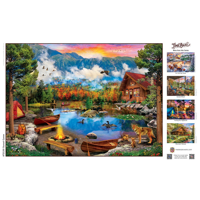 Time Away - Sunset Canoe 1000 Piece Jigsaw Puzzle - Just $16.99! Shop now at Retro Gaming of Denver