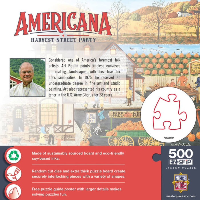 Americana - Harvest Street Party 500 Piece EZ Grip Jigsaw Puzzle - for just $14.99! 
