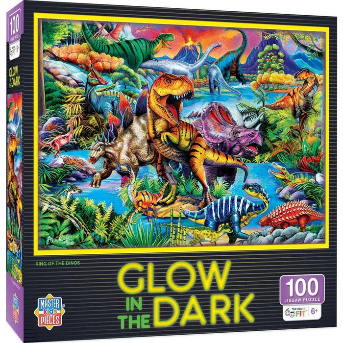 Glow in the Dark - King of the Dinos 100 Piece Jigsaw Puzzle - for just $12.99! 