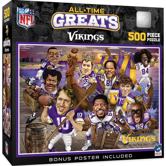 Minnesota Vikings - All-Time Greats 500 Piece Jigsaw Puzzle - for just $19.99! 