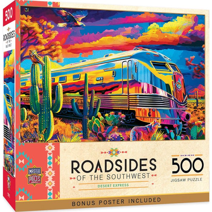 Roadsides of the Southwest - Desert Express 500 Piece Jigsaw Puzzle - for just $14.99! 