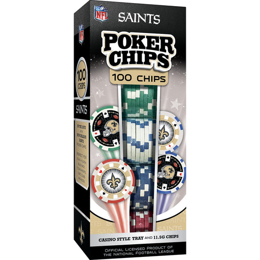 New Orleans Saints 100 Piece Poker Chips - Just $29.99! Shop now at Retro Gaming of Denver