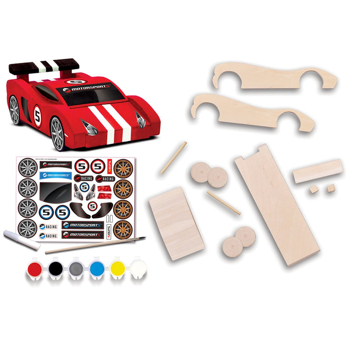 Race Car Buildable Wood Craft & Paint Kit - Just $16.99! Shop now at Retro Gaming of Denver