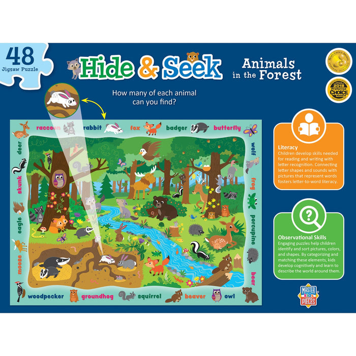 Hide & Seek - Animals in the Forest 48 Piece Jigsaw Puzzle - Just $12.99! Shop now at Retro Gaming of Denver