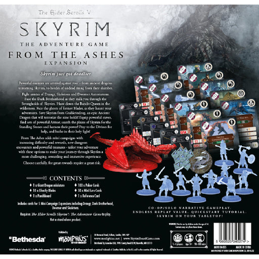 The Elder Scrolls: Skyrim - Adventure Board Game From the Ashes Expansion - for just $79.99! 
