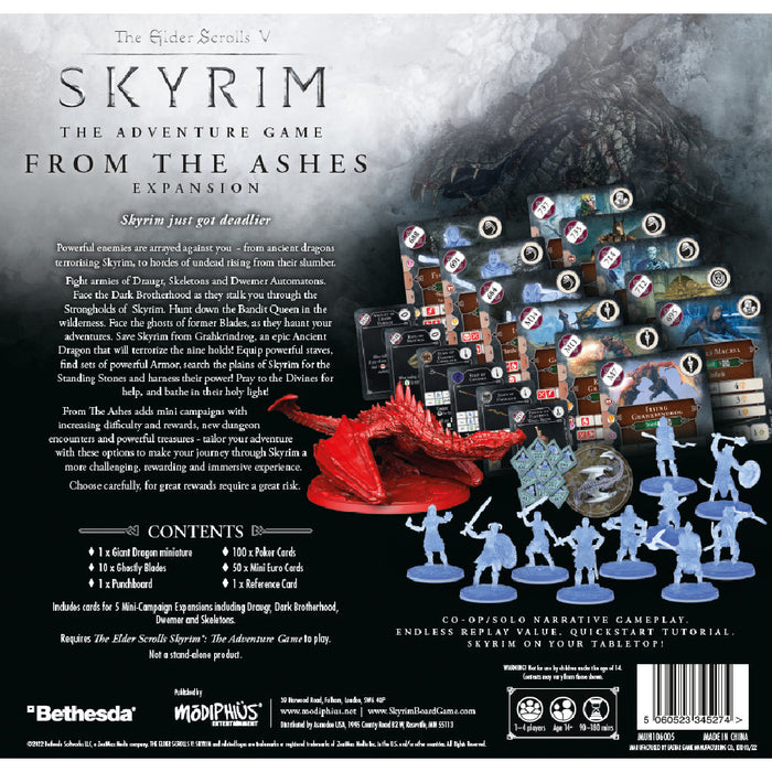 The Elder Scrolls: Skyrim - Adventure Board Game From the Ashes Expansion - for just $79.99! 