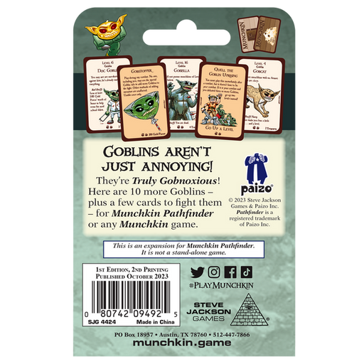 Munchkin Pathfinder: Truly Gobnoxious - Just $8.95! Shop now at Retro Gaming of Denver